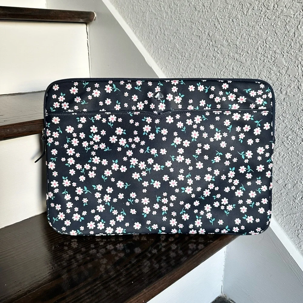 Kate Spade Jae Fleurette Toss Laptop Blue Multi Floral NWOT
